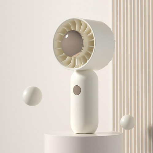 La main tient un petit ventilateur de poche portable, style : version de placage de pulvérisation blanc. SH4108500-010