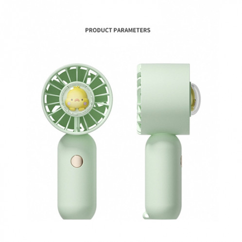 La main tient un petit ventilateur portable Mini ventilateur de poche, style : version de placage vert. SH4107828-010