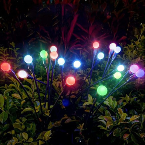 La luciole solaire allume les lumières imperméables de pelouse de jardin extérieur de Noël, couleur: lumière de couleur de 6 têtes SH46021271-07