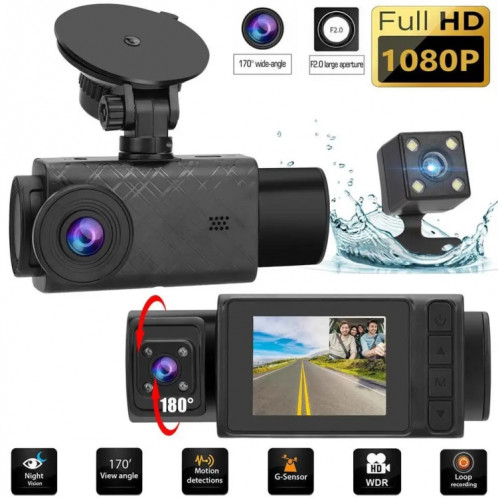 Enregistreur de conduite 1080P à 3 enregistrements avec écran de 2 pouces SH7673729-010