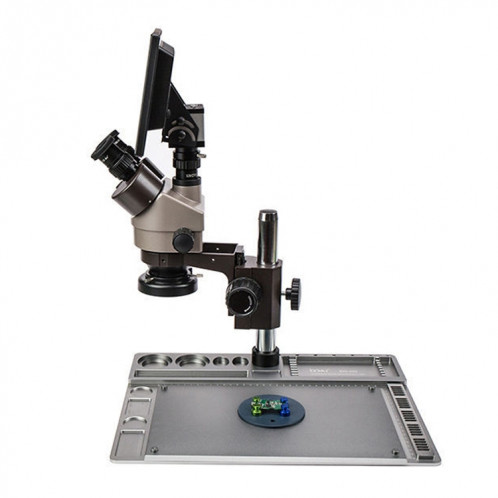 BAKU BA-011 Microscope électronique binomial Évaluation de bijoux Réparation de téléphone portable avec plate-forme de réparation de patch PCB ( 220V) SB001A1508-011