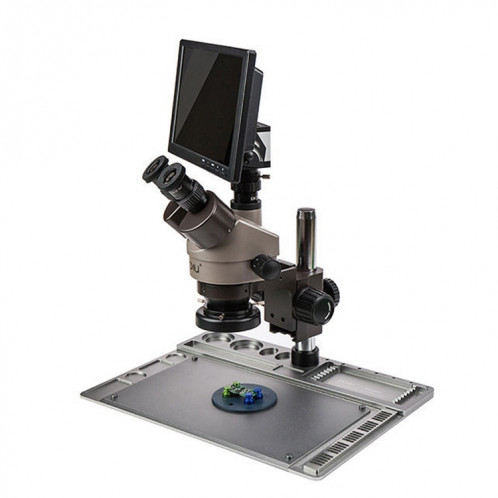 BAKU BA-011 Microscope électronique binomial Évaluation de bijoux Réparation de téléphone portable avec plate-forme de réparation de patch PCB ( 220V) SB001A1508-011