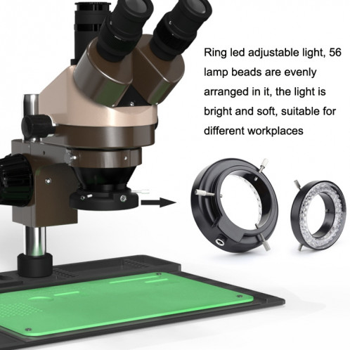 BAKU BA-011 Microscope électronique binomial Évaluation de bijoux Réparation de téléphone portable avec plate-forme de réparation de patch PCB ( 220V) SB001A1508-011
