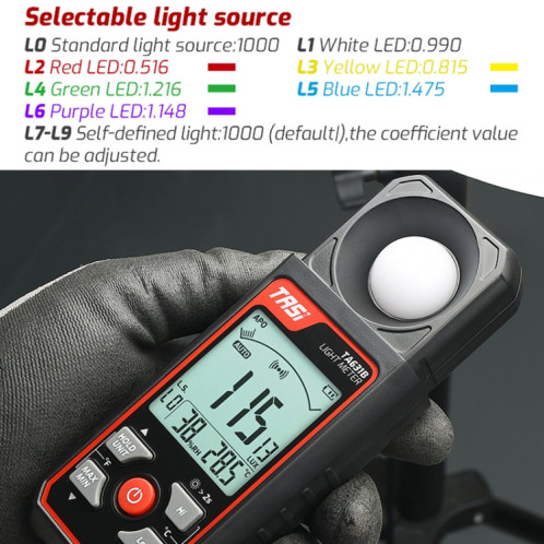 TASI TA631A 200 000 LUX Illuminating Meter Bright Test Instrument Brightness Light Meter ST46011730-010