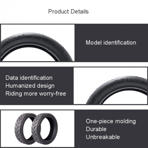 Pneu intérieur + pneu extérieur pour scooter électrique Xiaomi M365 / Pro (noir) SH601A289-07