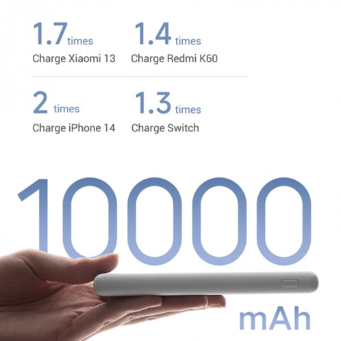 Xiaomi Lite Version 10000mAh 22.5W Power Bank USB-C/Type-C PD Charge Rapide Bidirectionnelle SX78521725-09