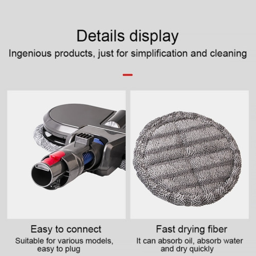 Pour tête de vadrouille électrique Dyson V10 Slim / SV18 / V12 Slim X001 + réservoir d'eau SH78541210-07