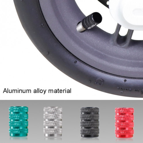 Pour Xiaomi M365 / Pro 5pcs Scooter électrique Bouche de gaz en alliage d'aluminium anti-poussière (Noir) SH601A146-04