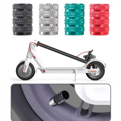 Pour Xiaomi M365 / Pro 5pcs Scooter électrique Bouche de gaz en alliage d'aluminium anti-poussière (Noir) SH601A146-04