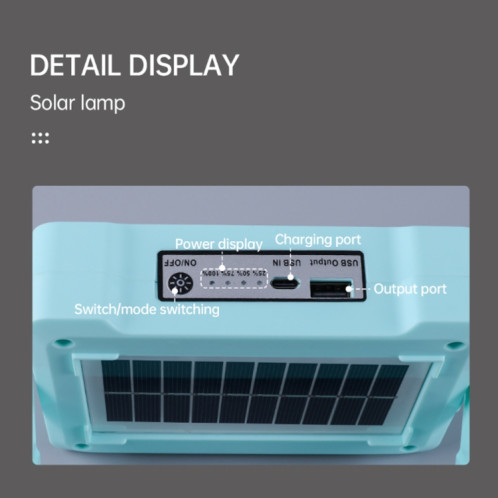 Projecteur solaire Lampe de poche portable Lampe de travail d'urgence (Orange) SH301A390-011