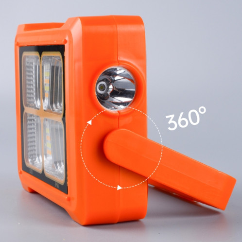 Projecteur solaire Lampe de poche portable Lampe de travail d'urgence (Orange) SH301A390-011