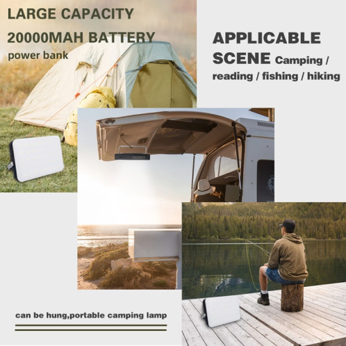 Camping en plein air LED étanche éclairage rechargeable USB (noir) SH801A379-015