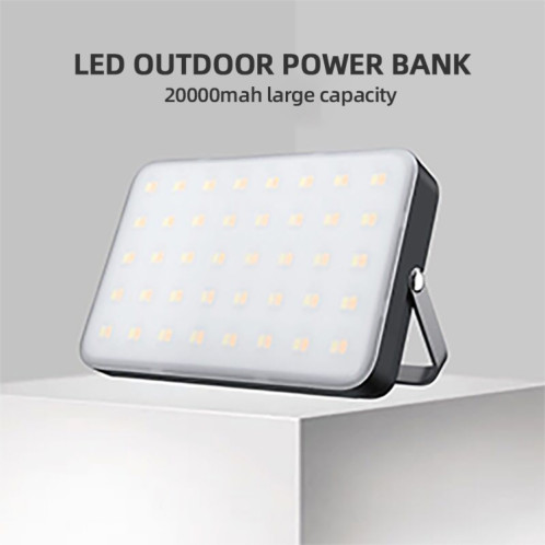 Camping en plein air LED étanche éclairage rechargeable USB (noir) SH801A379-015