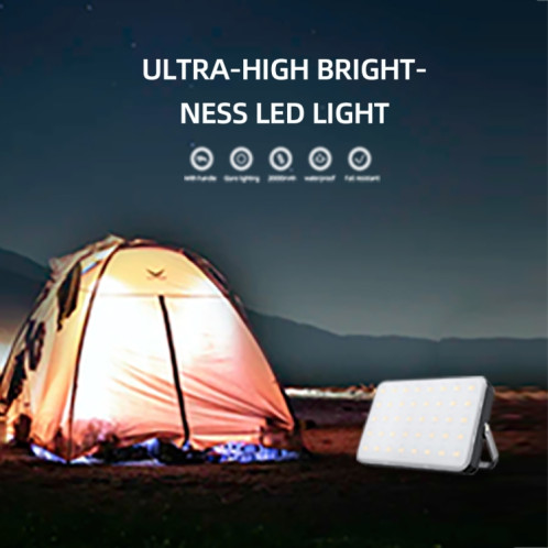 Camping en plein air LED étanche éclairage rechargeable USB (noir) SH801A379-015