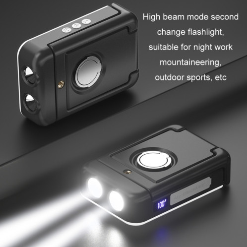 Lampe de camping multifonctionnelle en plein air rechargeable par USB (noir) SH301A271-011