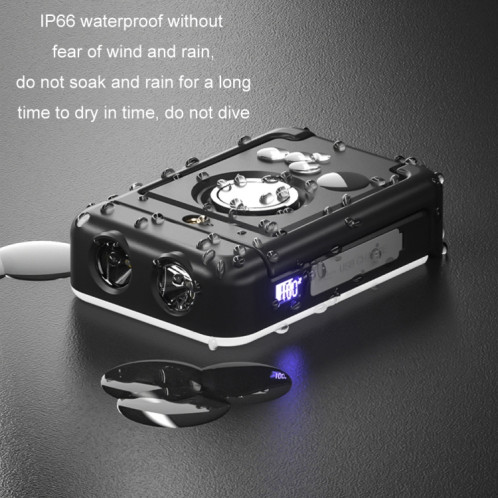 Lampe de camping multifonctionnelle en plein air rechargeable par USB (noir) SH301A271-011