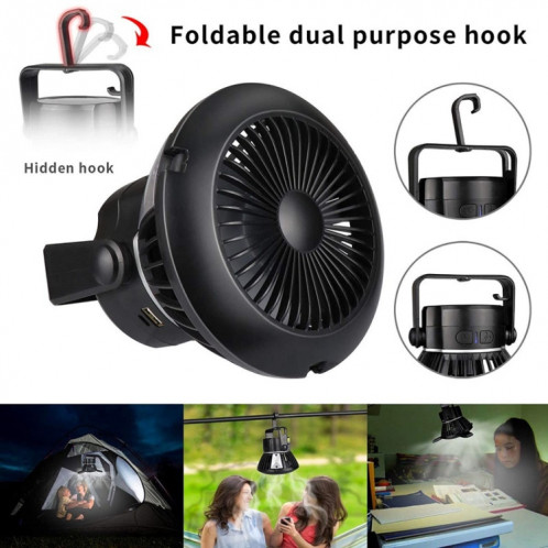 Lampe de camping solaire ventilateur multifonctionnel lumière LED lumière de secours lampe anti-moustique SH80521804-08