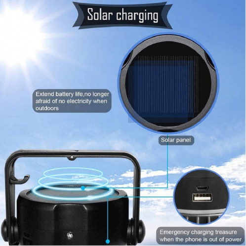 Lampe de camping solaire ventilateur multifonctionnel lumière LED lumière de secours lampe anti-moustique SH80521804-08