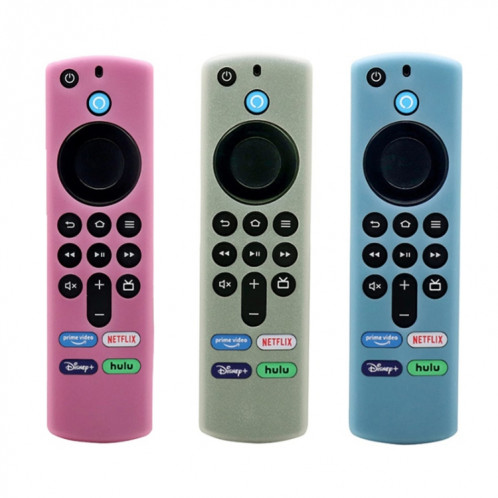 Boîtier de télécommande 2 pièces pour Amazon Fire TV Stick 2021 ALEXA 3e génération avec support Airtag (bleu lumineux) SH501D842-08
