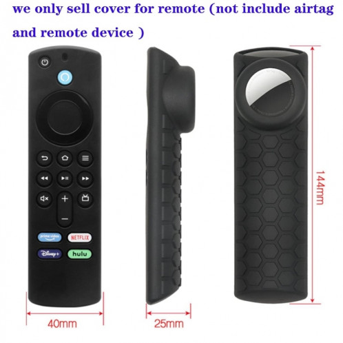 Boîtier de télécommande 2 pièces pour Amazon Fire TV Stick 2021 ALEXA 3e génération avec support Airtag (bleu lumineux) SH501D842-08