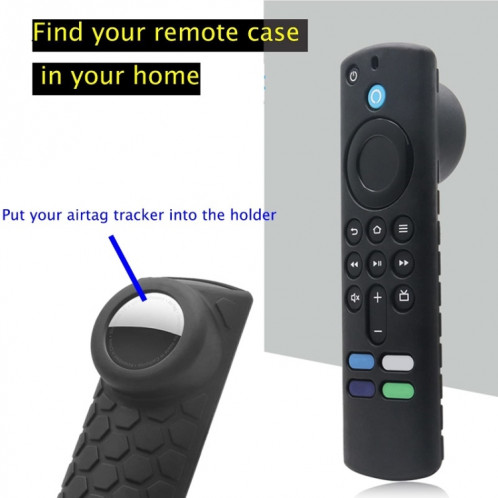 Boîtier de télécommande 2 pièces pour Amazon Fire TV Stick 2021 ALEXA 3e génération avec support Airtag (bleu lumineux) SH501D842-08