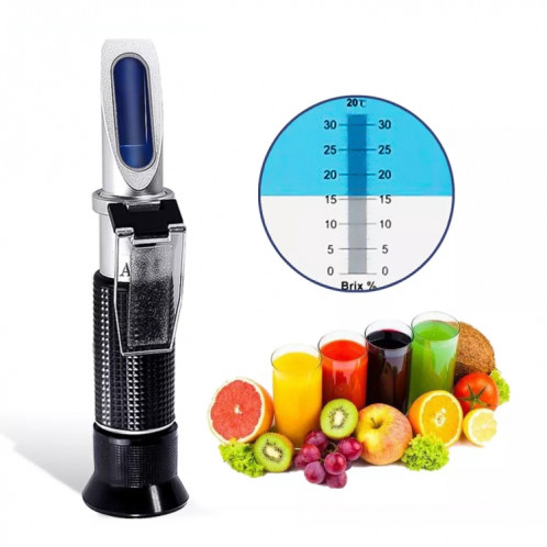 RF001BX avec boîte en plastique réfractomètre portatif compteur de sucre de fruits testeur Brix 0-32 plage de mesure SH60011044-010