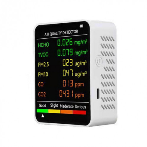 Détecteur de qualité de l'air PM2.5/PM10 Moniteur de qualité de l'air intérieur (blanc) SH301A899-08