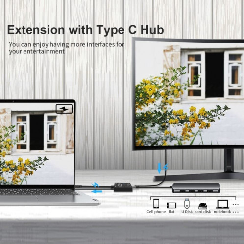 C201 Single Machine 8K30 Type-C / Séparateur bidirectionnel USB-C 10Gbps HD SH67021064-04
