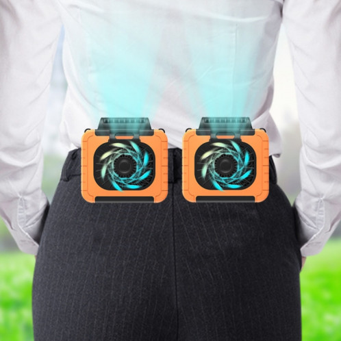Ventilateur d'éclairage extérieur monté à la taille avec fonction d'alimentation, support multifonctionnel, ventilateur de cou suspendu (bleu) SH901B955-014