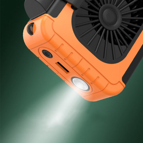 Ventilateur d'éclairage extérieur monté à la taille avec fonction d'alimentation, support multifonctionnel, ventilateur de cou suspendu (vert herbe) SH901F245-014