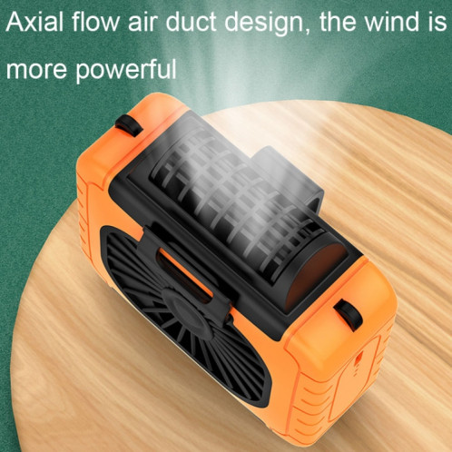 Ventilateur d'éclairage extérieur monté à la taille avec fonction d'alimentation, support multifonctionnel, ventilateur de cou suspendu (jaune) SH901E860-014