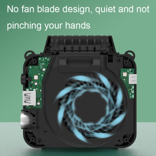 Ventilateur d'éclairage extérieur monté à la taille avec fonction d'alimentation, support multifonctionnel, ventilateur de cou suspendu (vert herbe) SH901F245-014