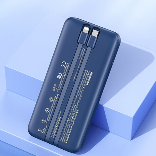 Remax RPP-500 10000 MAh avec ligne PD20W Charge rapide Trésor Affichage numérique Téléphone portable Alimentation mobile (Bleu foncé) SR301B1218-012