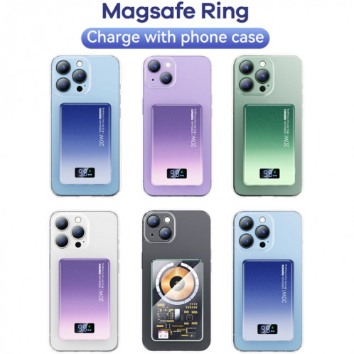 Remax RPP-531 10000mAh sans fil Magnétique Aspiration Charge Treasure Mobile Téléphone Charge Rapide Power Bank (Violet) SR801B1281-012