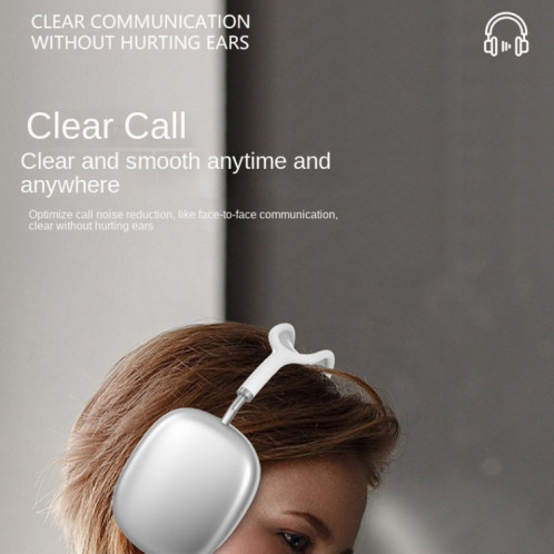 Casque de jeu stéréo sans fil Bluetooth avec réduction de bruit (argent) SH301A660-013
