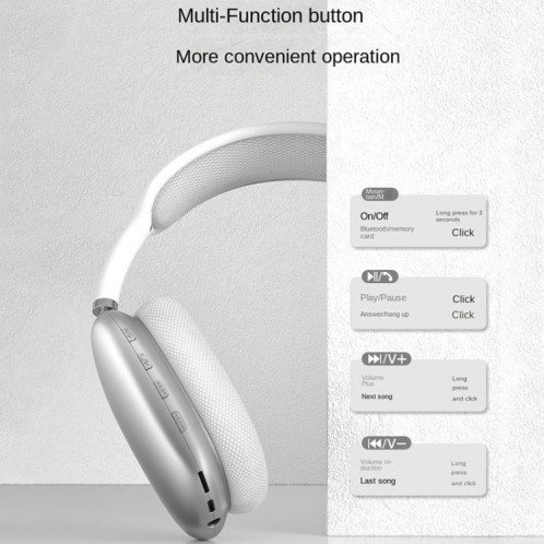 Casque de jeu stéréo sans fil Bluetooth avec réduction de bruit (bleu) SH301D1639-013