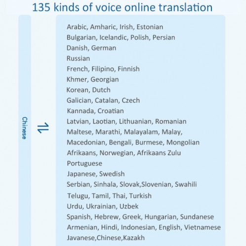P40 Traducteur intelligent multi-pays Interprétation simultanée Traduction hors ligne de photos Enregistrement à la traduction (Blanc) SH001B1229-011