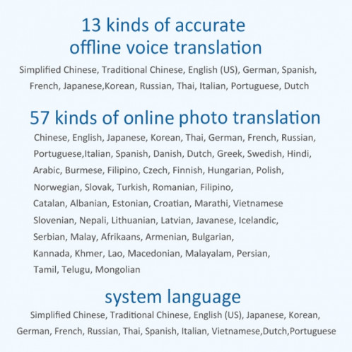 F6 Machine de Traduction 139 Langues Interprétées Traduction en Ligne 14 Caméra Traducteur Enregistrement Interprétation Contemporaine(Noir) SH501A1807-012