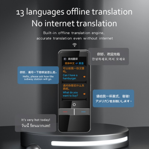 F6 Machine de Traduction 139 Langues Interprétées Traduction en Ligne 14 Caméra Traducteur Enregistrement Interprétation Contemporaine(Noir) SH501A1807-012