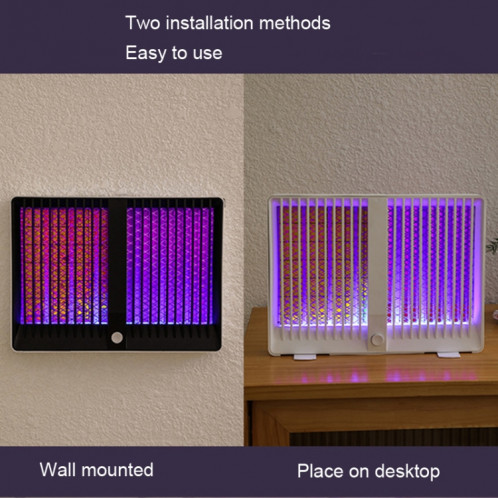 Lampe anti-moustiques attrape-mouches domestiques, style : charge et prise double usage noir SH15031319-012
