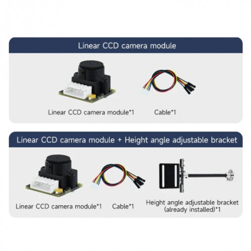 Capteur linéaire de module de caméra CCD à colonne unique Yahboom, modèle : TSL1401 + support SY2302287-014