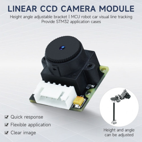 Capteur linéaire de module de caméra CCD à colonne unique Yahboom, modèle : TSL1401 + support SY2302287-014