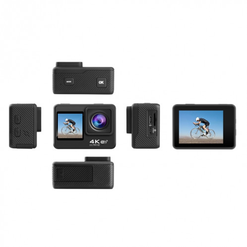 Caméra de sport extérieure étanche vidéo couleur WIFI double écran HD 4K anti-tremblement (AT-Q60AR) SH401A930-012