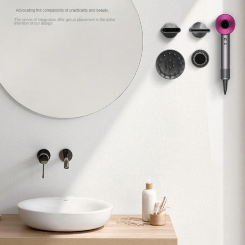 Pour Dyson sèche-cheveux buse sans poinçon salle de bain mural support de ventilateur magnétique buse cintre de rangement SH65021002-09