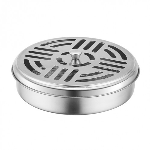 10 pièces porte-plateau d'encens de moustique en acier inoxydable boîte d'encens de moustique ignifuge domestique avec couvercle (comme le montre) SH901A1966-07