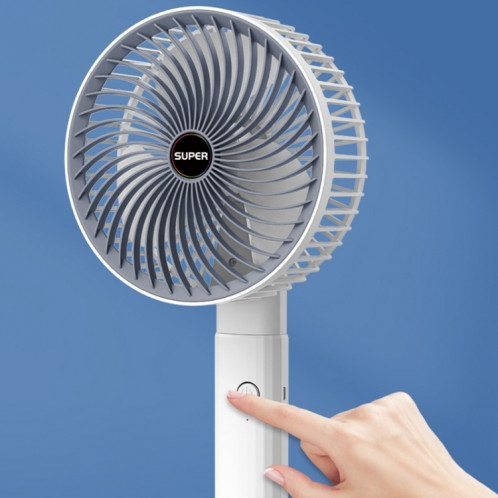 Ventilateur de bureau portable avec clip de charge USB Ventilateur de poche rotatif multifonctionnel (gris) SH001A118-010