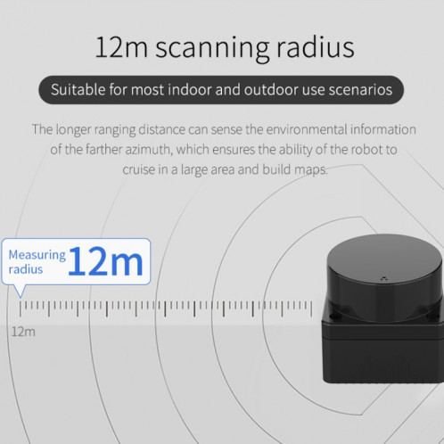 Yahboom Lidar ROS2 Robot SLAM Cartographie Navigation Portée TOF (MS200) SY001A1926-021