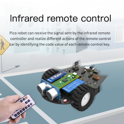 Kit de carte de développement de voiture intelligente de programmation Yahboom Python pour Raspberry Pi Pico (robot Pico) SY201A1094-021