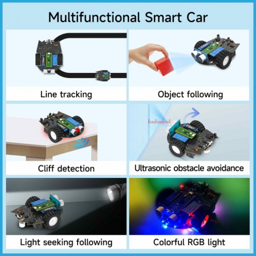 Kit de carte de développement de voiture intelligente de programmation Yahboom Python pour Raspberry Pi Pico (robot Pico) SY201A1094-021