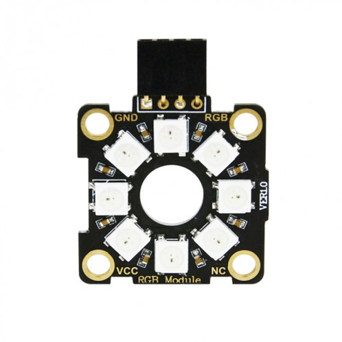 Module d'anneau lumineux RVB couleur Yahboom 8 bits carte de développement Microbit Raspberry Pi Pico SY8608678-015